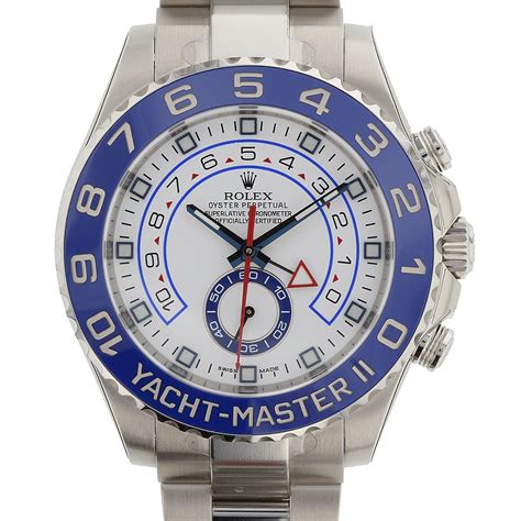 rolex yacht master ii white dial blue bezel stainless copy|Rolex Yacht-Master 40 126622.